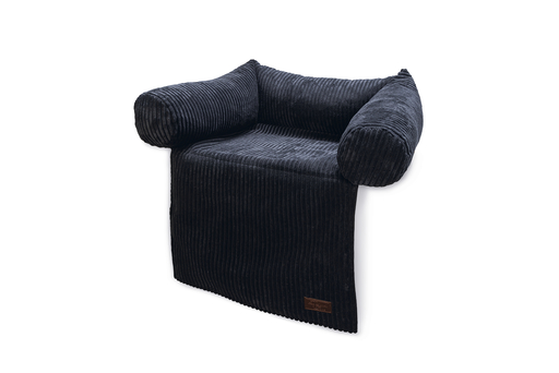 Designed by Lotte Bankkussen Ribbed - Hondenkussen - Antraciet - 50x50x30 cm