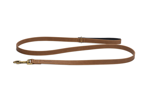 Beeztees balacron ax - hondenriem - kunstleer - bruin - 180x2 cm