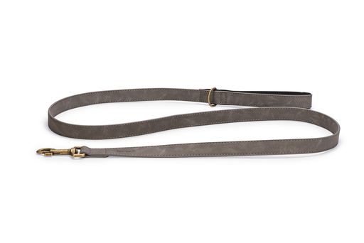 Beeztees balacron ax - hondenriem - kunstleer - grijs - 180x2,5 cm