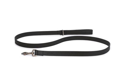 Beeztees balacron ax - hondenriem - kunstleer - zwart - 130x2,5 cm