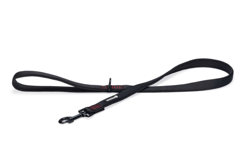 Beeztees parinca premium - hondenriem - nylon - zwart - 120 cm x 20 mm