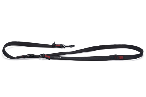Beeztees parinca premium - hondenriem - nylon - zwart - 200 cm x 20 mm