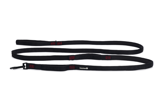 Beeztees parinca premium - hondenriem - nylon - zwart - 300 cm x 20 mm