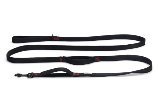 Beeztees parinca premium - hondenriem - nylon - zwart - 300 cm x 25 mm