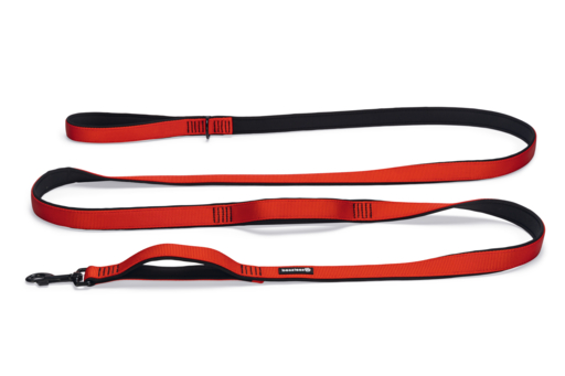 Beeztees parinca premium - hondenriem - nylon - rood - 300 cm x 25 mm