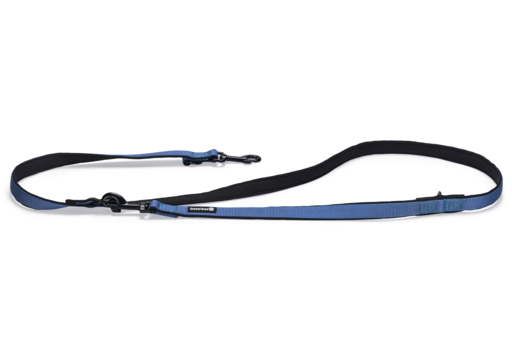Beeztees parinca premium - hondenriem - nylon - blauw - 200 cm x 20 mm