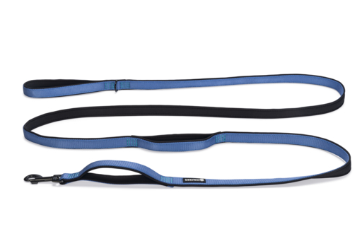 Beeztees parinca premium - hondenriem - nylon - blauw - 300 cm x 20 mm