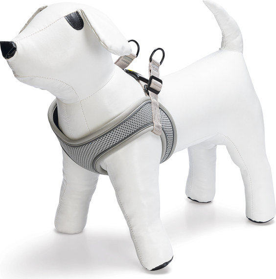 Beeztees Premium Parinca Instaptuig - Hondentuig - Nylon"Neopreen - Grijs - 44-55x2 cm afbeelding
