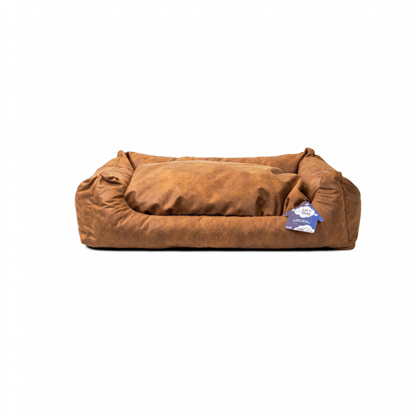 Let&apos;s Sleep Sweet Dreams L 100x70"85x60 Cognac