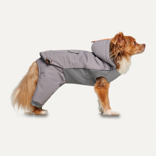Gooeez Hooded Full Body Snowsuit XS Light Grey"Grey
