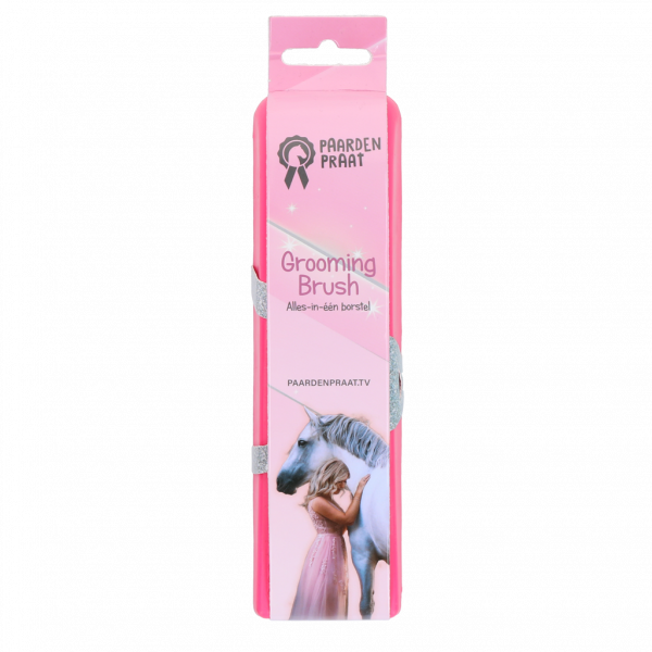 Paardenpraat Grooming Brush Medium roze afbeelding