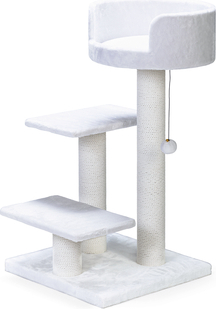 Beeztees Krabmeubel Serpa Figo - Krabpaal - Wit - 50x50x92 cm