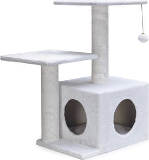 Beeztees Krabmeubel Serpa Fien - Krabpaal - Wit - 45x34x70 cm afbeelding