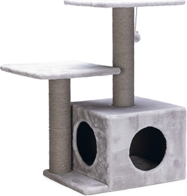Beeztees Krabmeubel Serpa Fien - Krabpaal - Grijs - 45x34x70 cm