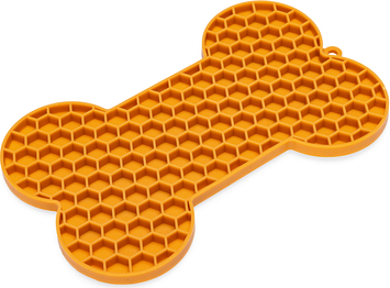 Beeztees Likmat Botje - Likmat Hond - Silcone - Oranje - 18x11x1cm