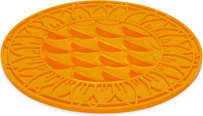 Beeztees Likmat Zonnebloem - Likmat Hond - Silcone - Oranje - 30x30x1 cm