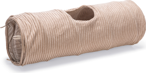 Designed by Lotte Kattentunnel Ribbed - Kattenspeelgoed - Roze - 25x25x75 cm afbeelding