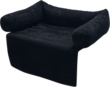 Designed by Lotte Bankkussen Ribbed - Hondenkussen - Antraciet - 70x50x13,5 cm