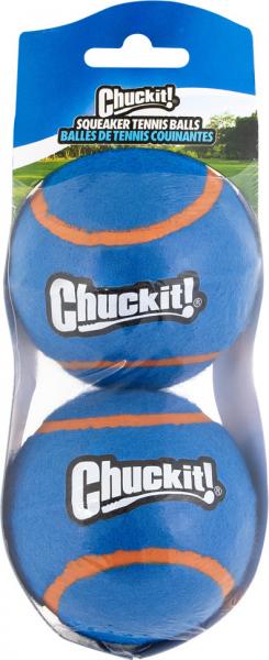 Chuckit Squeaker tennis ball lg 2pk