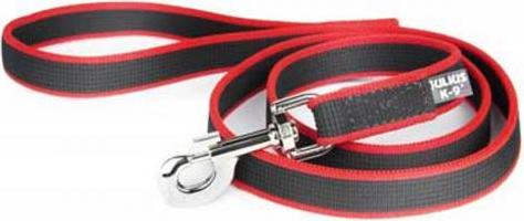 Julius-K9 Jogging Leash - Zwart"Rood - Met handvat afbeelding