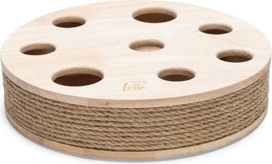 Designed by Lotte Raya - Kattenspeelgoed - Hout - Bruin - 30x30x7 cm afbeelding