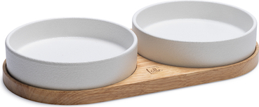 Designed by Lotte Dinerset Lojs - Voerbak Kat - Keramiek - Wit - 2x 400 ml