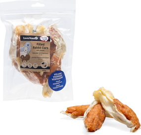 Beeztees Gevulde Konijnenoren met Kip - Hondensnack - 150 gram