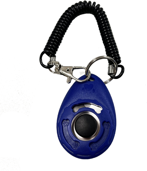 Training clicker hond - Blauw - 6,3 x 4,5 cm