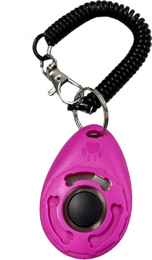 Training clicker hond - Roze - 6,3 x 4,5 cm