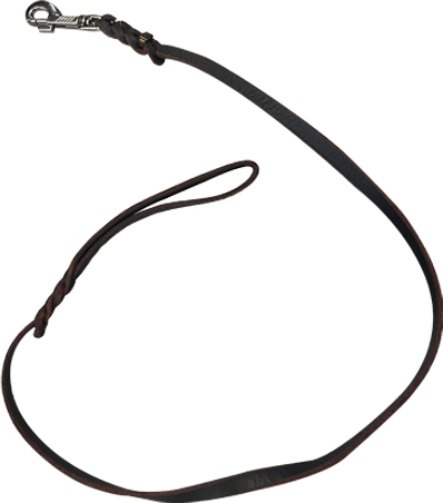 Leren hondenriem - 12mm x 1,8m - Met handvat afbeelding
