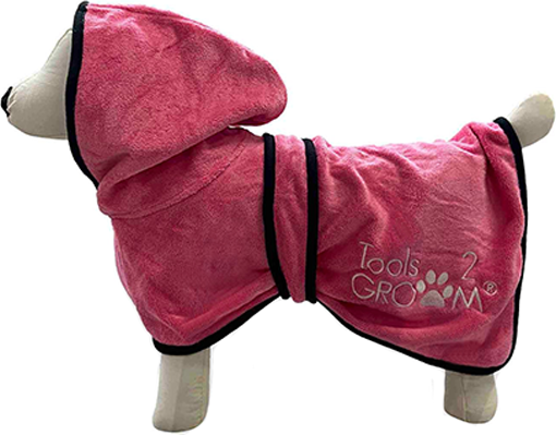 Badjas voor honden - Roze - S