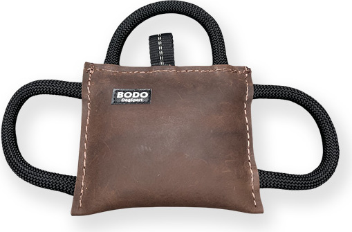 BODO leren bijtkussen - Bruin - 15x4x17cm - 3 handvaten afbeelding