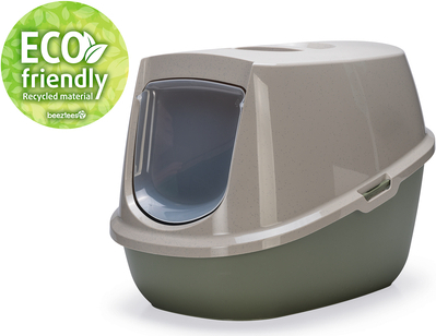 BEEZTEES Norah Eco - Kattenbak - Groen - 54,5x39x39 cm