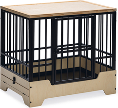 Designed by Lotte Bench Quirine - Hondenbench - Zwart - Metaal/Hout