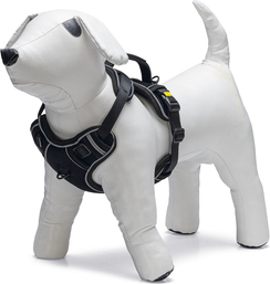 Beeztees Parinca Supreme Y-Tuig - Hondentuig - Nylon - Zwart afbeelding