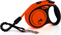 Flexi Xtreme - Hondenriem - Tape - Zwart"Oranje - XS - 3M afbeelding