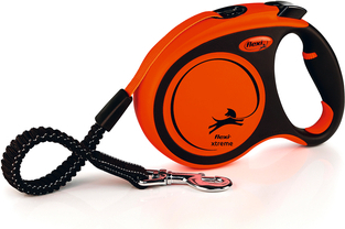 Flexi Xtreme - Hondenriem - Tape - Zwart"Oranje - L - 5M afbeelding