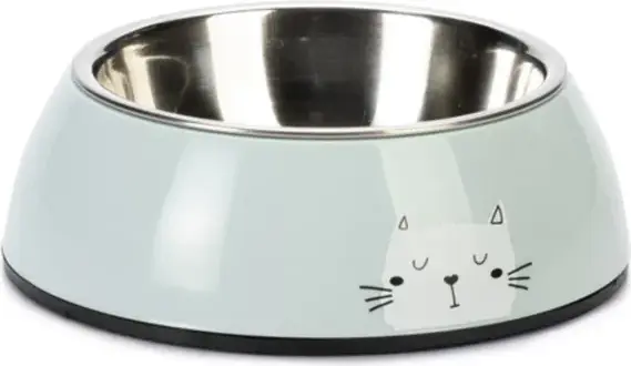 Outlet - Karlie - kattenvoerbak - Blauw - 14cm