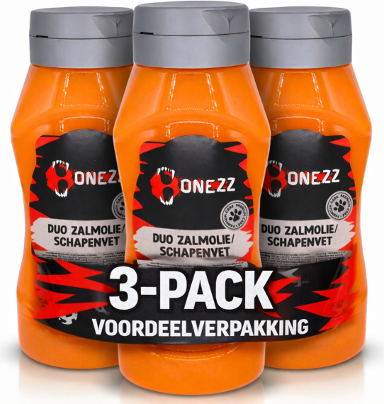Bonezz Duo Zalmolie & Schapenvet 3-Pack Dagelijkse Support Voordeelverpakking afbeelding
