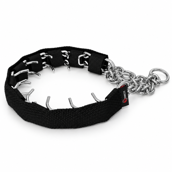 Prikhalsband hond - 3,2 mm, met hoes, verchroomd
