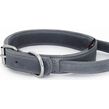 Bonezz halsband vetleer - Met handgreep - Grijs - Diverse afmetingen