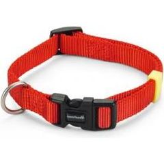 Beeztees Uni - Halsband Hond - Rood - 26-40 cm x 15 mm | Halsbanden