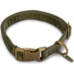 Designed by Lotte Velura - Hondenhalsband - Fluweel - Groen - 48- 70cmx25mm | Halsbanden