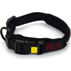Beeztees Parinca Premium - Hondenhalsband - Nylon - Zwart - 30-35 cm x 20 mm | Halsbanden