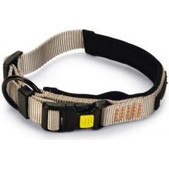 Beeztees Parinca Premium - Hondenhalsband - Nylon - Lichtgrijs - 35- 40 cm x 20 mm | Halsbanden