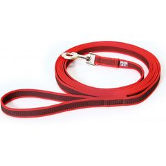 Lange lijn hond - 20mm x 3m - Met handvat - Rood | Hondenriemen