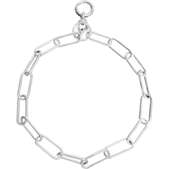 Slipketting met draaibare wartel - lange ovale schakel - Verchroomd | Slipkettingen