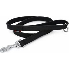 Hondenriem vetleer - Zwart - Met handvat