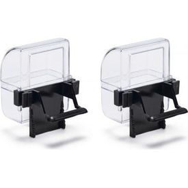 Beeztees Voer- en Drinkbak - Vogel - Transparant/Zwart - 2ST | VOER- EN DRINKBAKKEN