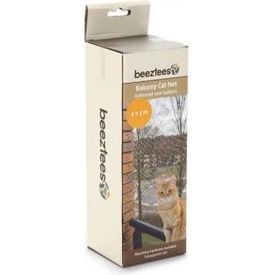 Beeztees - Kattennet - Voor Balkon - Transparant - 4x3 m | OVERIGE